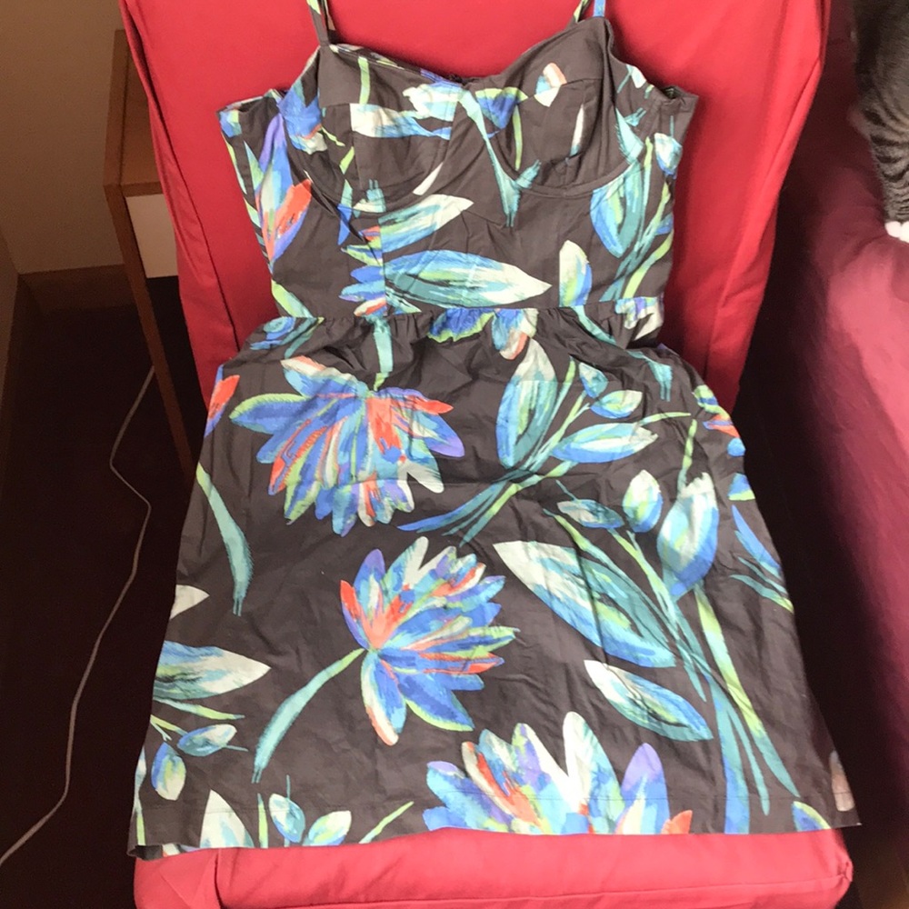 Watercolor flower dress perfect for the summertime